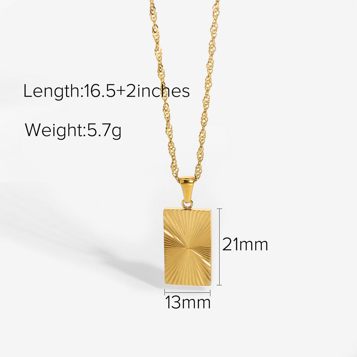 JDN201068 18K Golden Color Butterfly / Heart / Round / Rectangular Pendant Stainless Steel Necklace