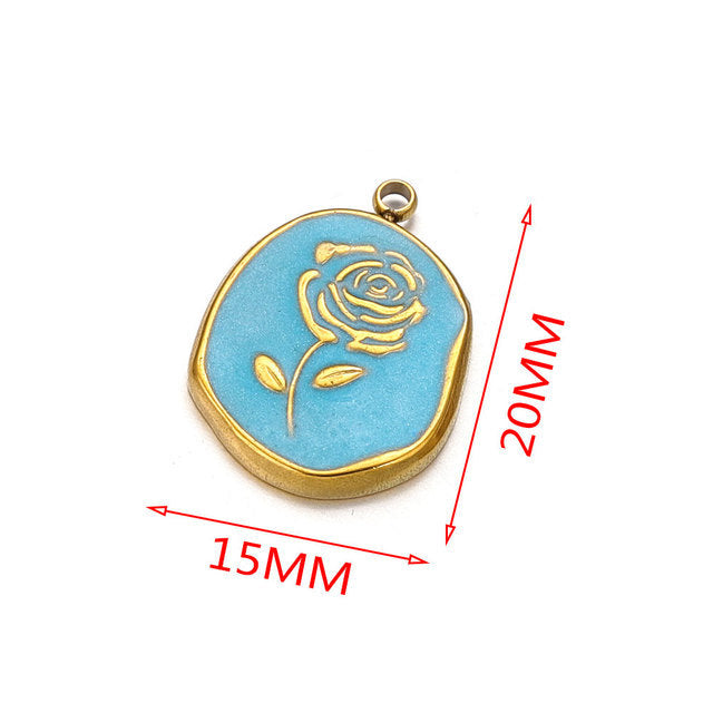 PD16 Flower Pendant Rose Pendant Tulips Pendant for DIY Jewelry Making