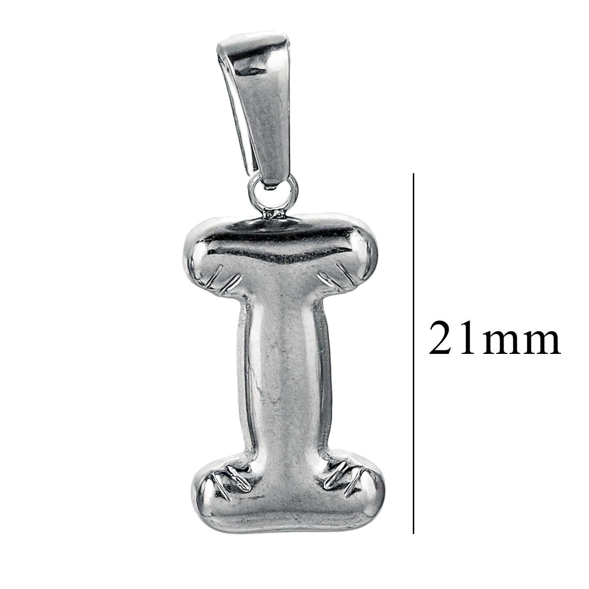 PD12 Puff Letter Pendant with Hook Stainless Steel No Tarnish Waterproof Golden Color Pendant