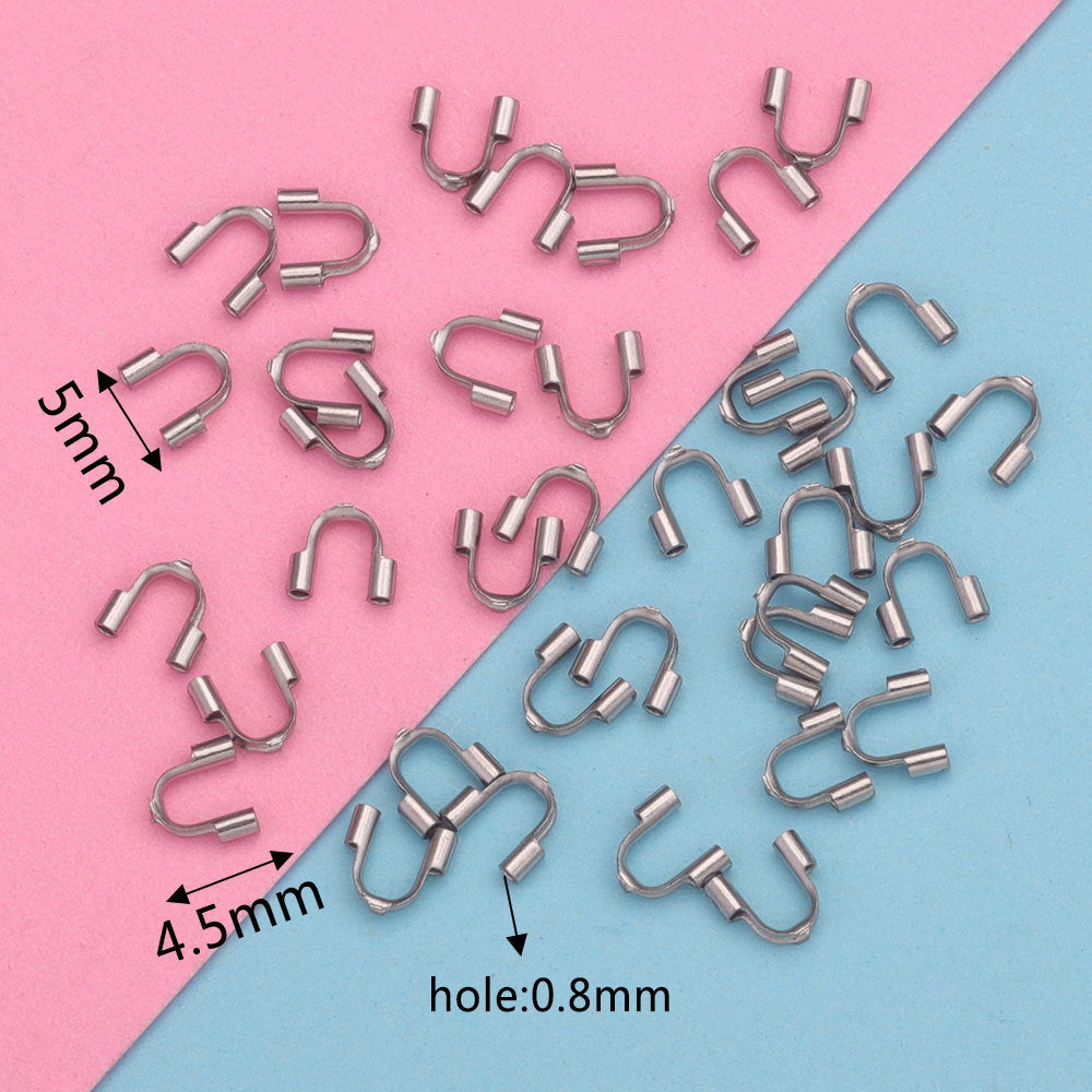 CB08 U Shape Protector Crimp Beads Accessories for DIY Jewelry