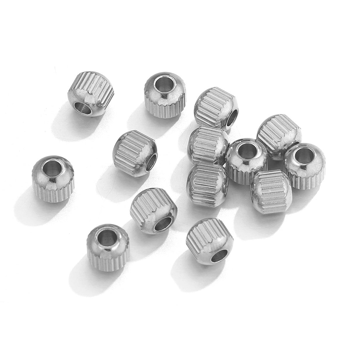 SPC74 Stainless Steel Barrel Shape Spacer Beads Charms Beads for DIY Bracelet Jewelry Accessories