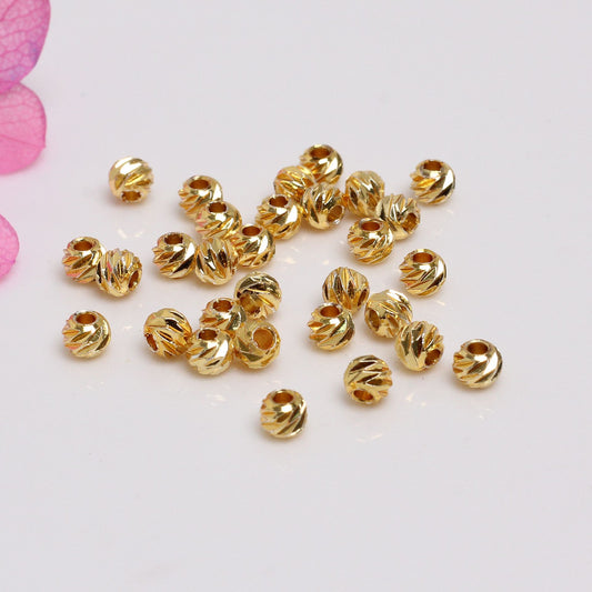 SPC06 Twisted Facets Spacer Beads Charms Beads for DIY Bracelets Necklace Jewelry Accessories