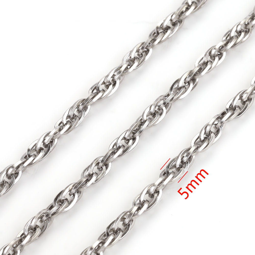 CH09 One Meter White Golden Color Stainless Steel Chain for Necklace DIY 1 meter per bag