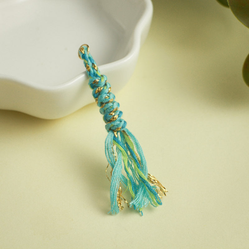 ST15 6cm Tassels Mini Size Small Tassels Open Ring 5mm Cotton String Tassels DIY accessories for Bracelet Jewelry