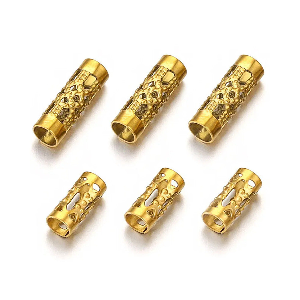 SPC57 Long Tube Shape Stainless Steel 3mm Spacer Hole for Beads Jewelry DIY