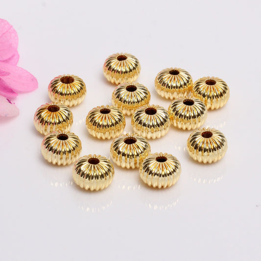 SPC15 Flat Pumpkin Spacer Beads for Jewerly DIY Bracelet Necklace Making