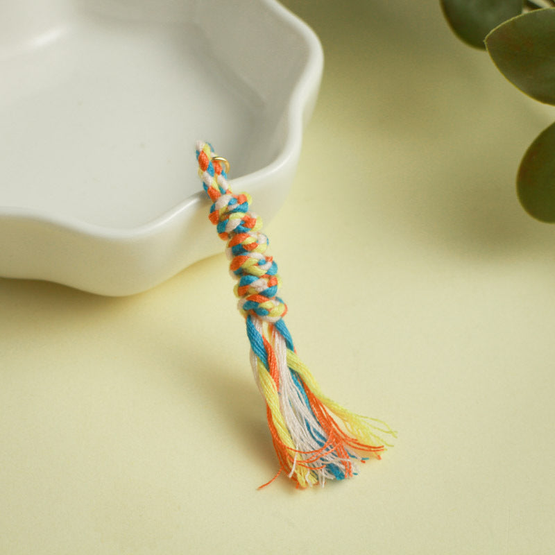 ST15 6cm Tassels Mini Size Small Tassels Open Ring 5mm Cotton String Tassels DIY accessories for Bracelet Jewelry