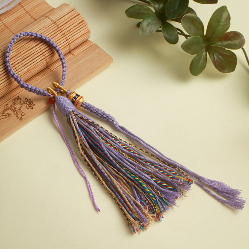 ST14 20cm Tassels 6 Colors Dangling Tassels Beading Car Hanger Key Hanger Necklace Tassels