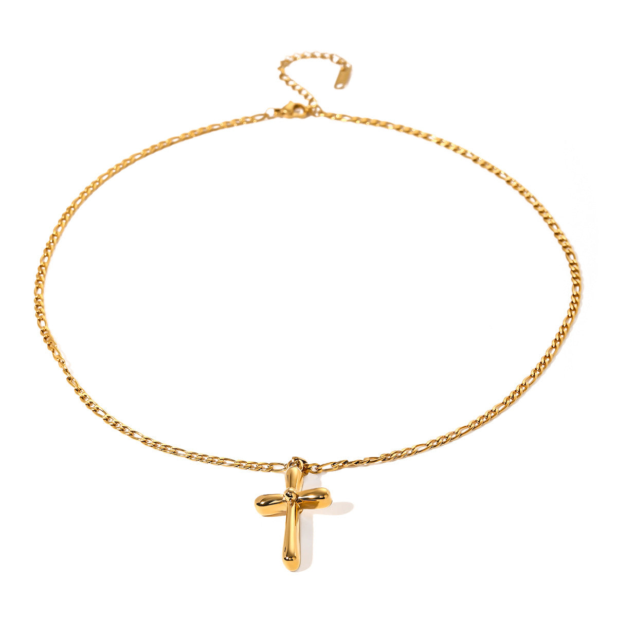 JDN2404004 Stainless Steel Cross Pendant Necklace No Tarnish Waterproof