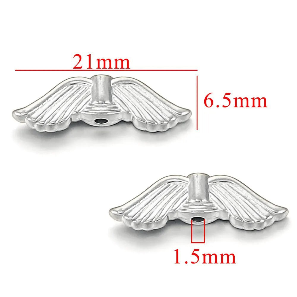 SPC24 Wing Shape Spacer Beads Charms Beads for DIY Bracelet Necklace Accessories