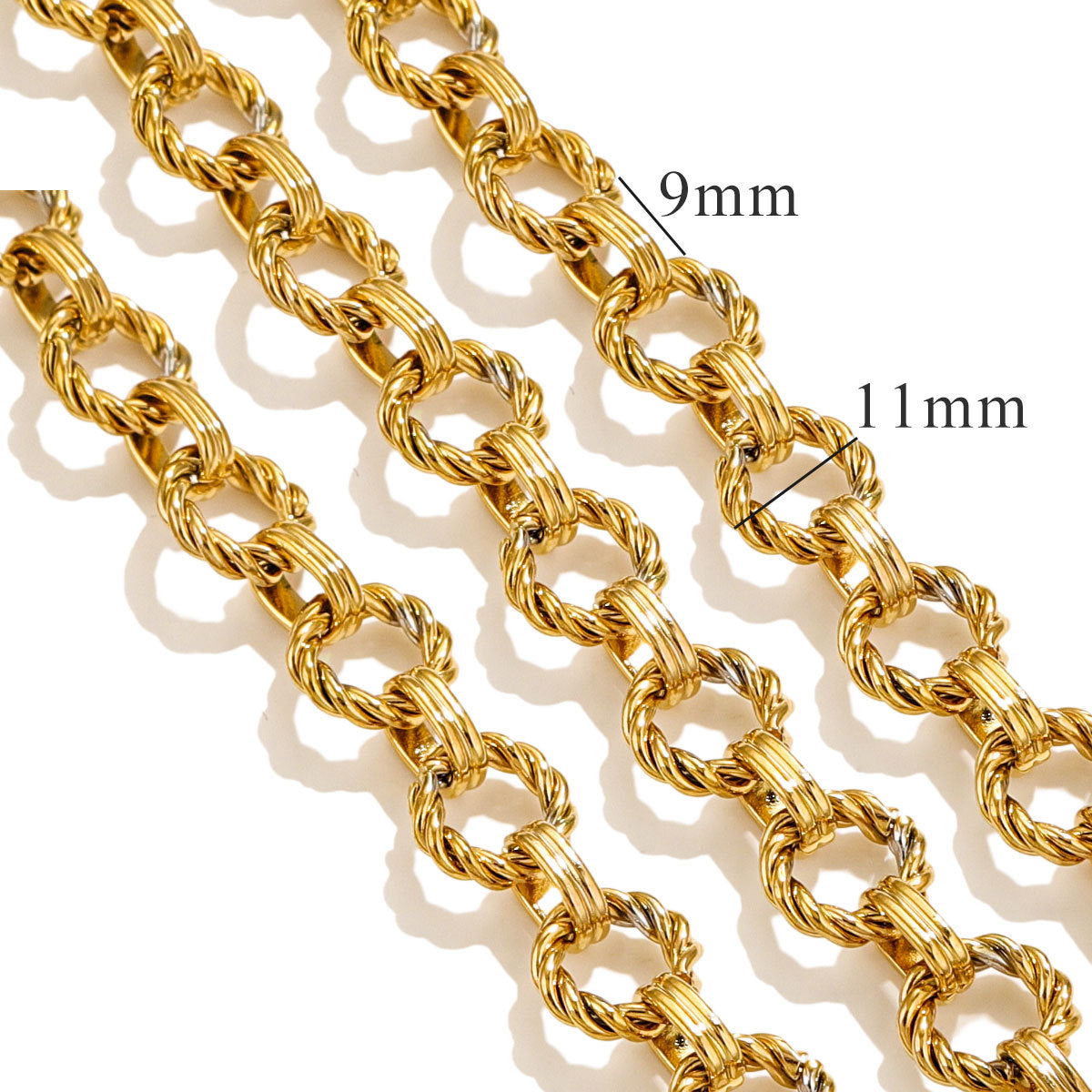 CH11 Titanium Steel Chain for DIY Necklace Jewelry 5 Meters Per Bag