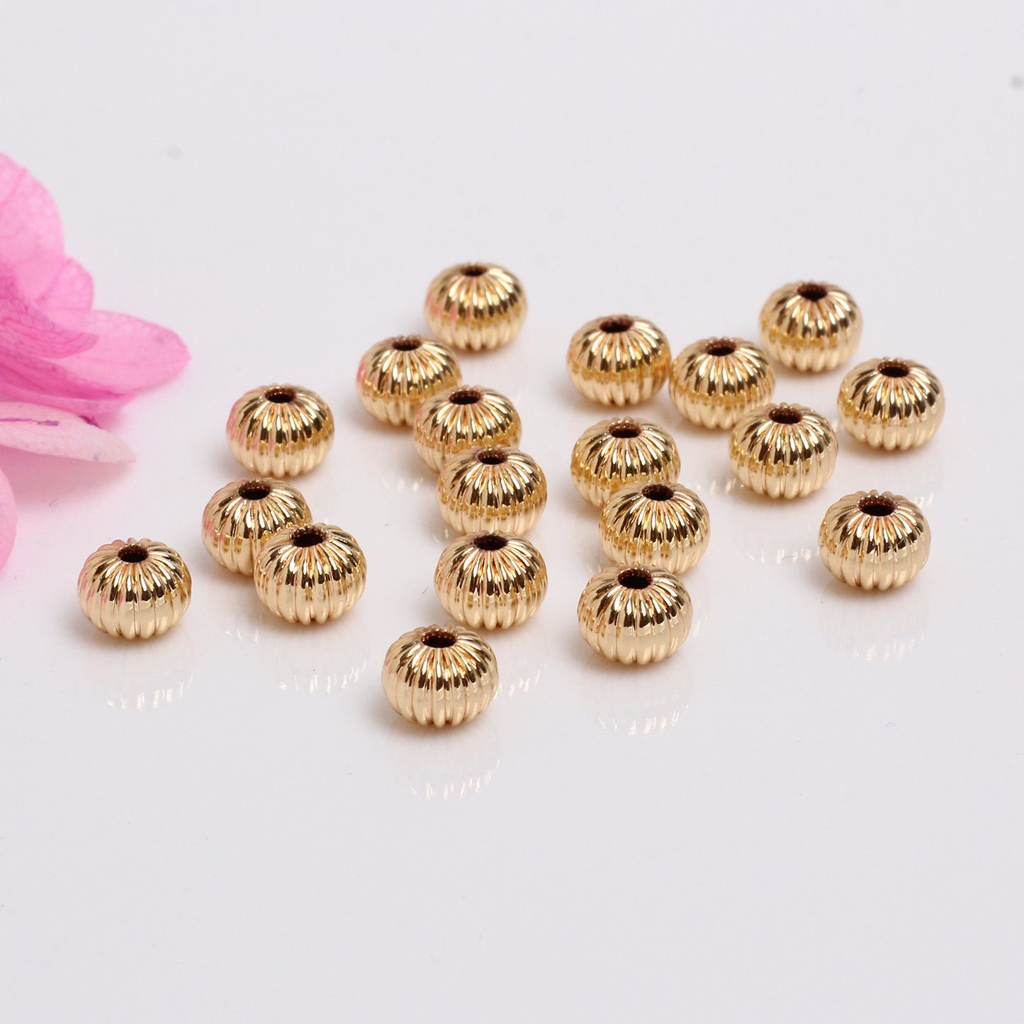 SPC15 Flat Pumpkin Spacer Beads for Jewerly DIY Bracelet Necklace Making