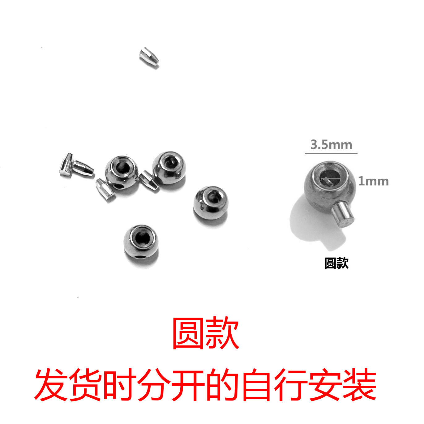 CB05 Crimp Beads Stopper Beads Stainless Steel Beads for DIY Jewelry Bracelet and Necklaced Accesories