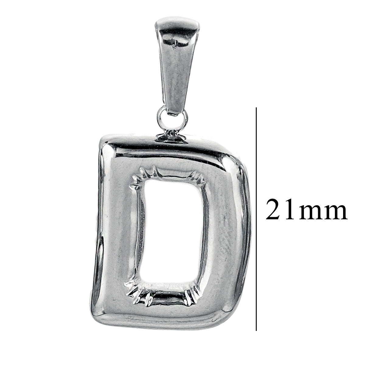 PD12 Puff Letter Pendant with Hook Stainless Steel No Tarnish Waterproof Golden Color Pendant