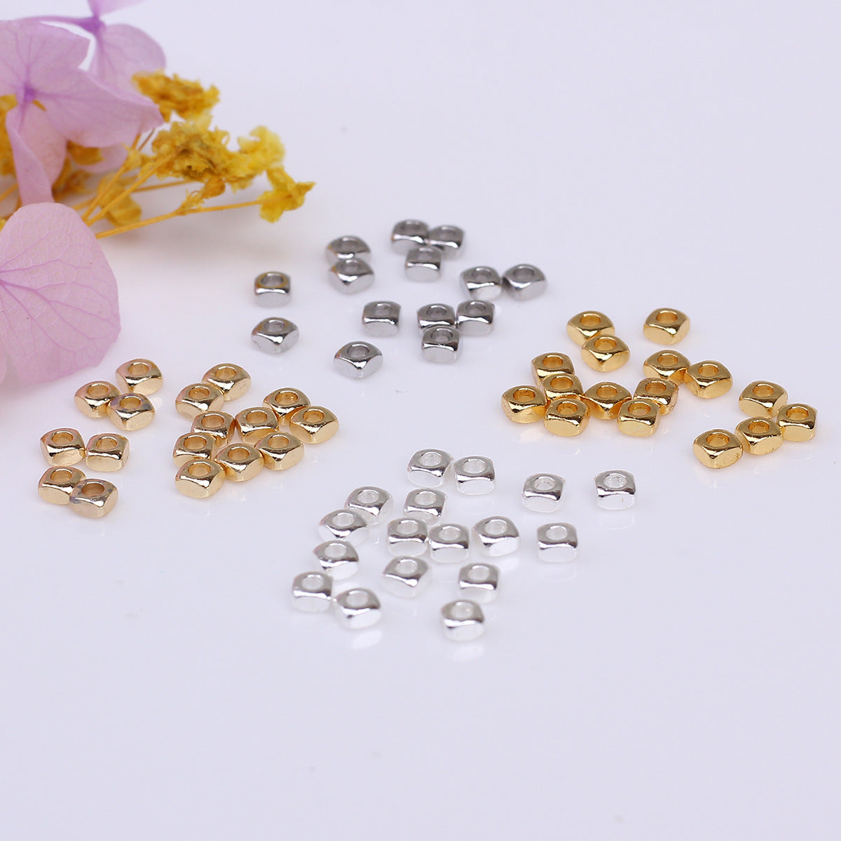 SPC13 Cube Round Corner Spacer Beads DIY Accessories for Bracelet Necklace Jewelry