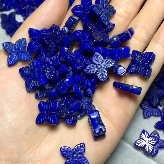 PD09 Natural Lapis Lazuli Clover Pendants Charms