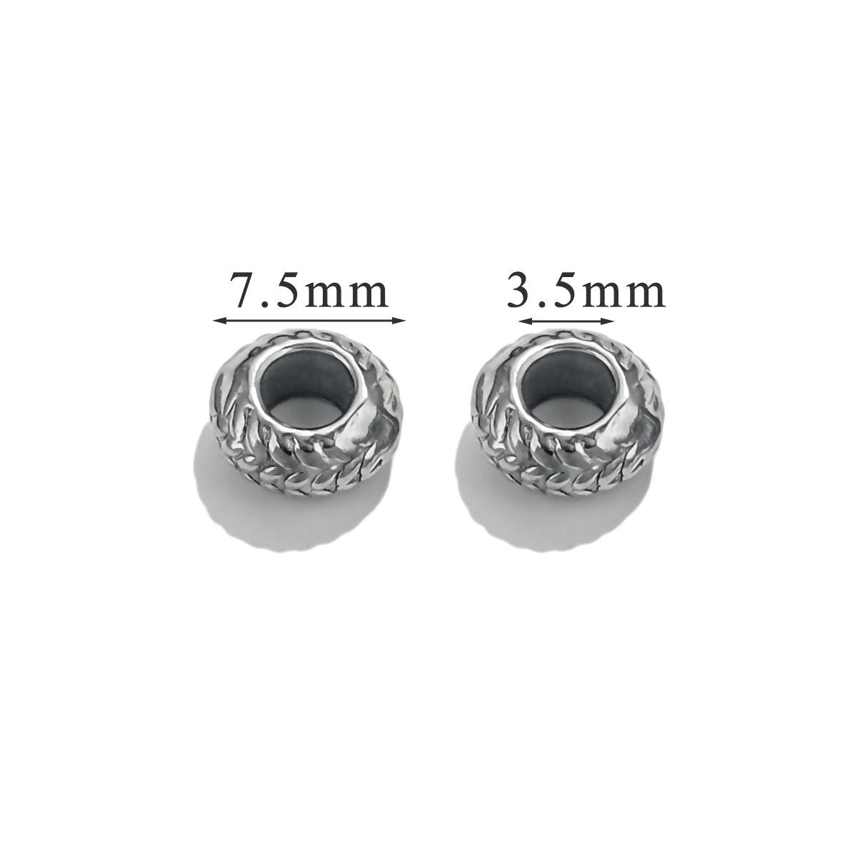 SPC69 3.5mm Hole Spacers Stainless Steel Charms Beads No Tarnish DIY Accessories