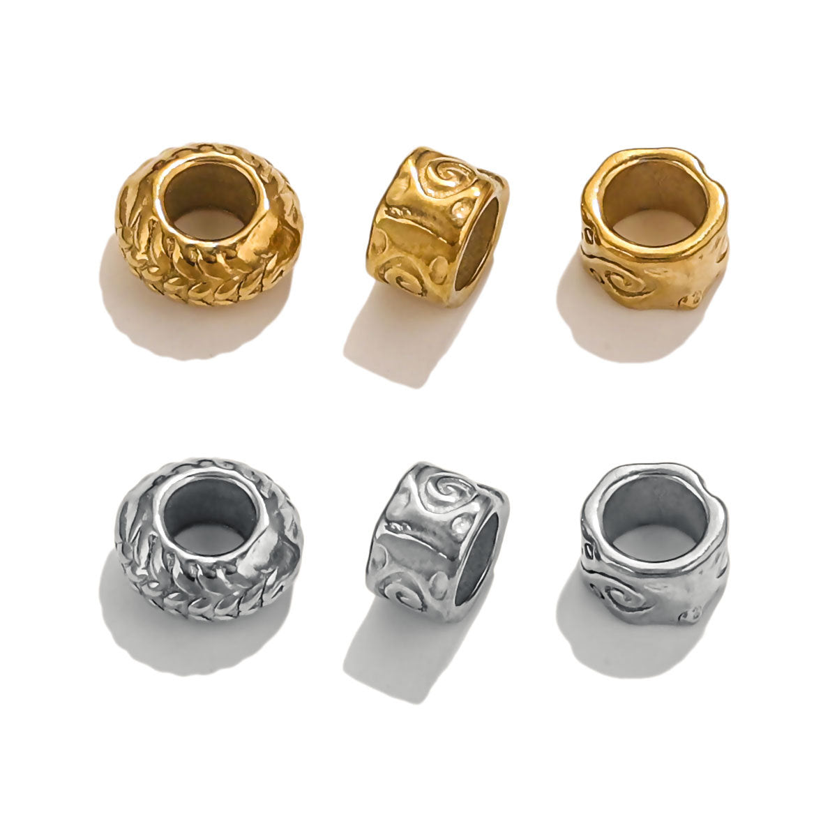 SPC69 3.5mm Hole Spacers Stainless Steel Charms Beads No Tarnish DIY Accessories