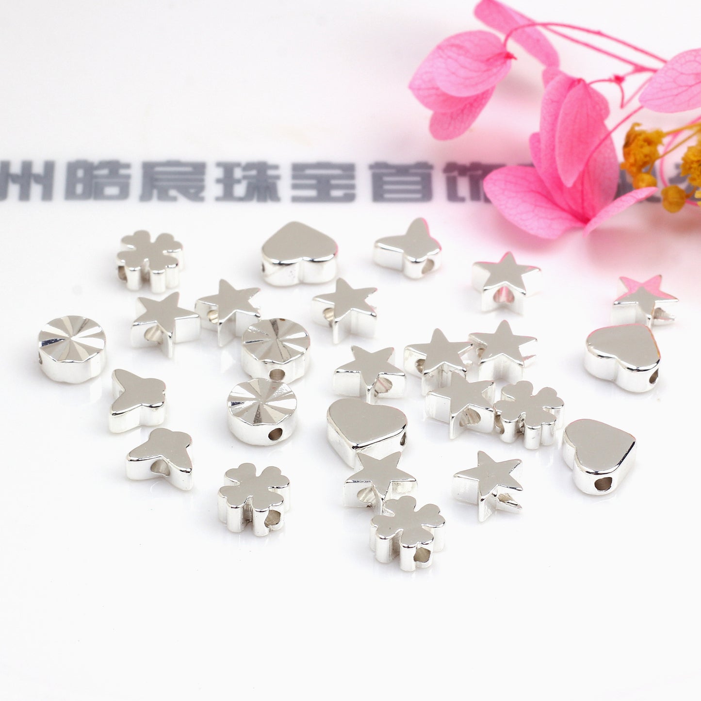 SPC05 Spacer Beads Charms Beads Clover Star Heart Blossom Crown Shape DIY Bracelet Necklace accessories