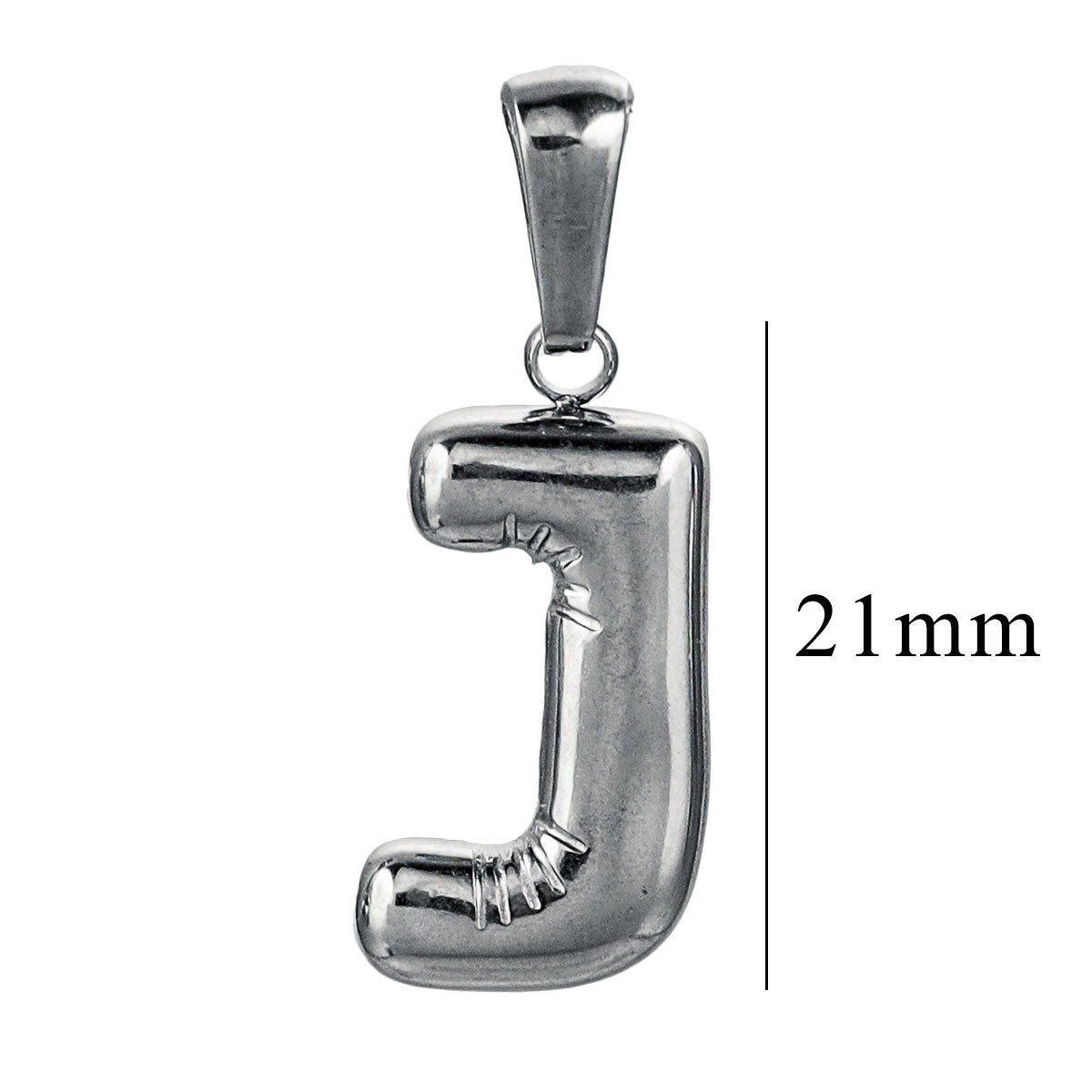 PD12 Puff Letter Pendant with Hook Stainless Steel No Tarnish Waterproof Golden Color Pendant