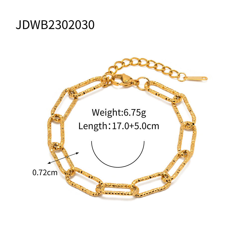 JDWN2302041 Chain Necklace Chain Bracelet Stainless Steel Chain Necklace for Women