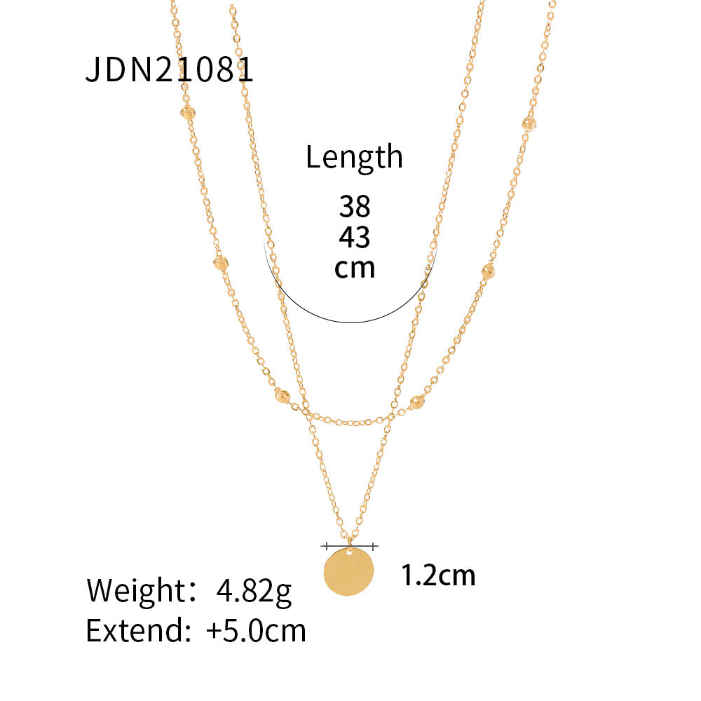 JDN20 Chain Necklace Snake Chain Paper Clip Chain Necklace for Women