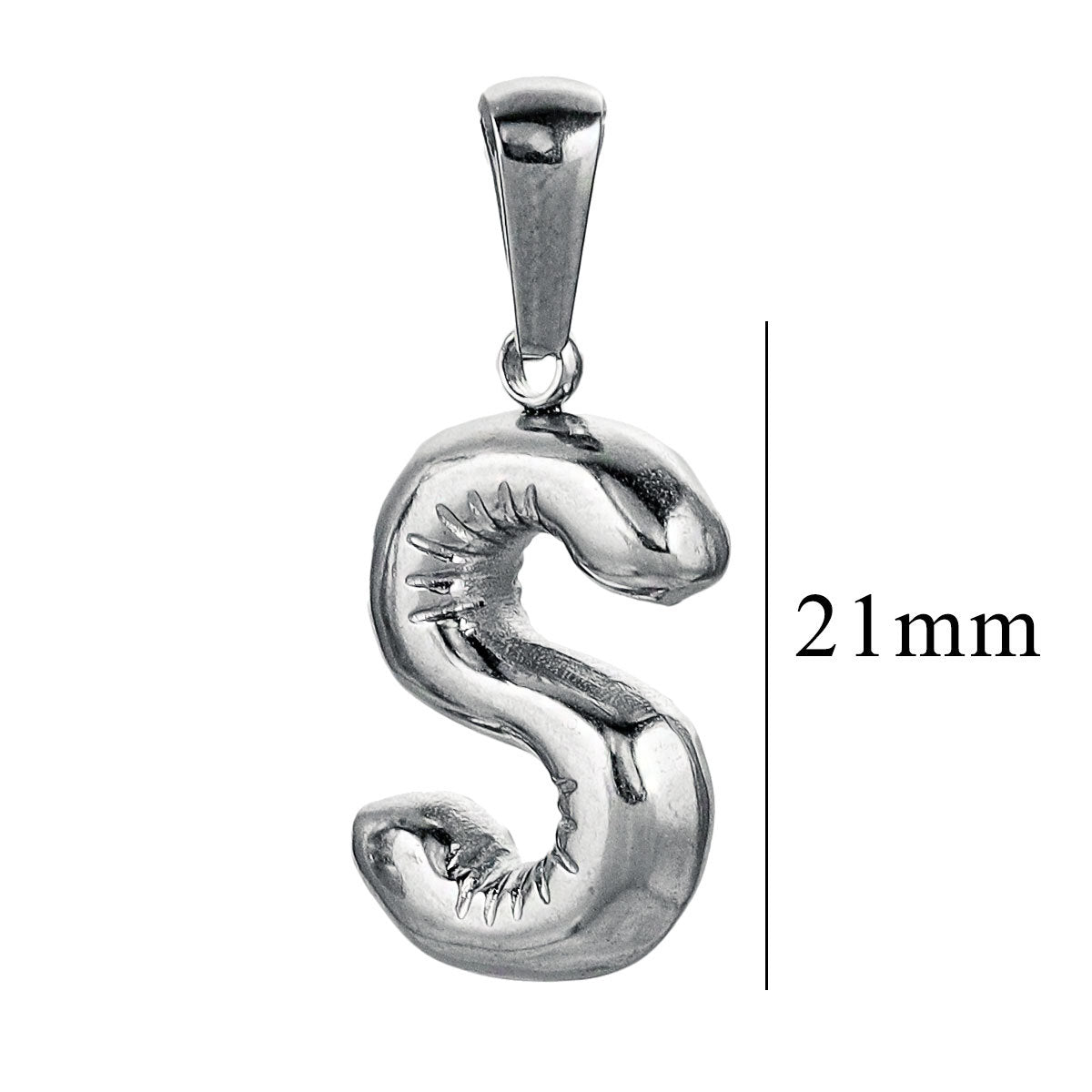 PD12 Puff Letter Pendant with Hook Stainless Steel No Tarnish Waterproof Golden Color Pendant