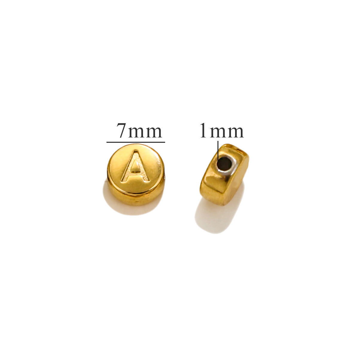 SPC70 26 Letters Charms Beads Golden Color Stainless Steel Spacer Charms Beads for DIY Accessories