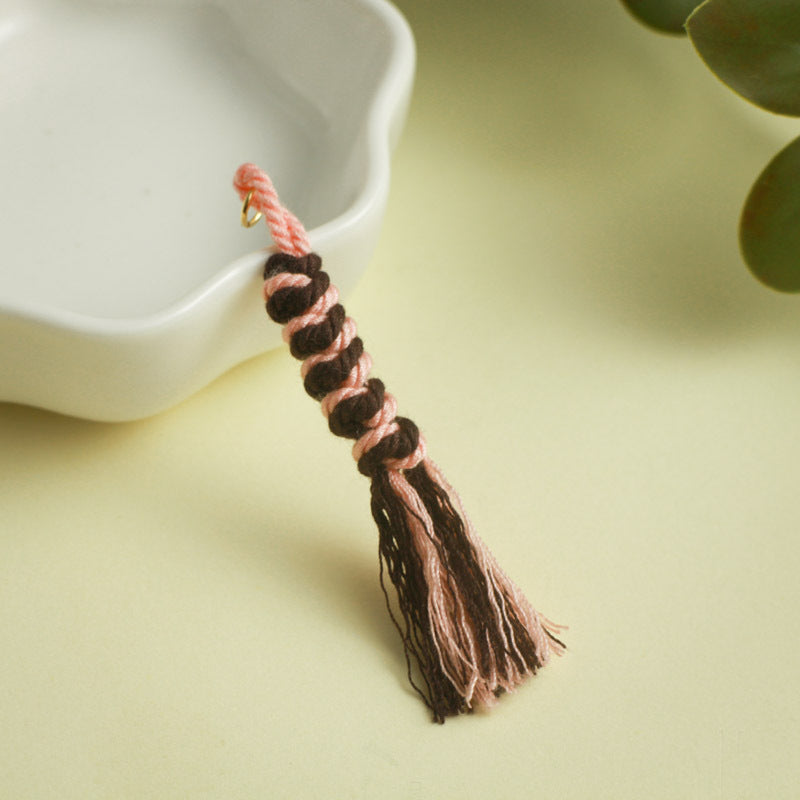 ST15 6cm Tassels Mini Size Small Tassels Open Ring 5mm Cotton String Tassels DIY accessories for Bracelet Jewelry