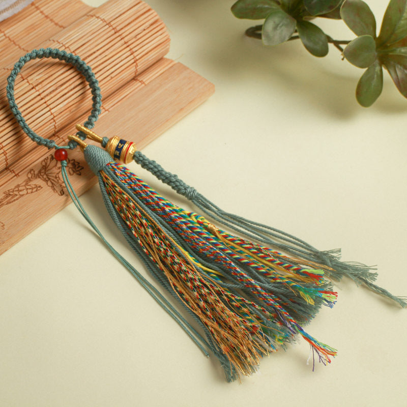 ST14 20cm Tassels 6 Colors Dangling Tassels Beading Car Hanger Key Hanger Necklace Tassels