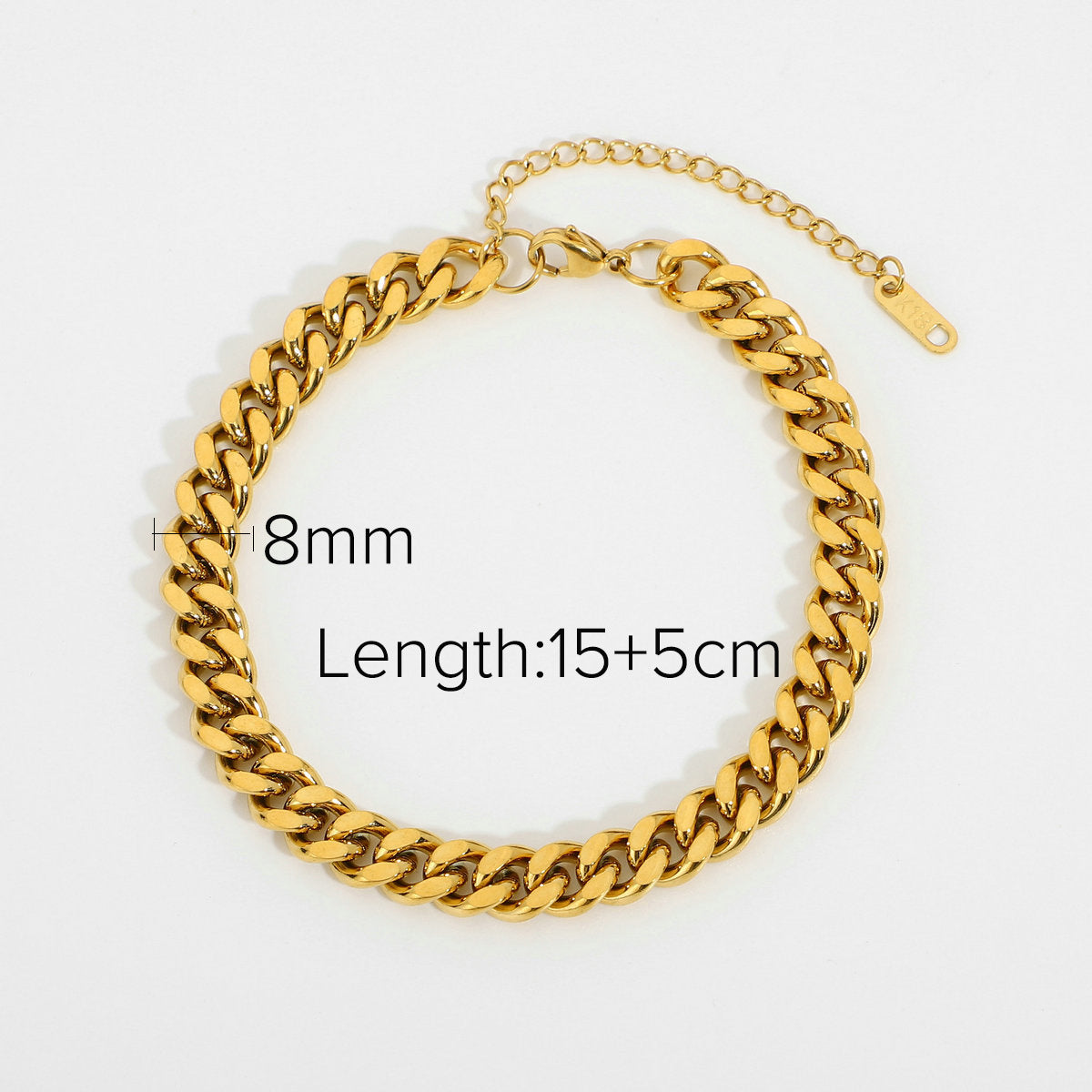 JDB201051 Vintage Style Stainless Steel Cuban Link Bracelet for Women