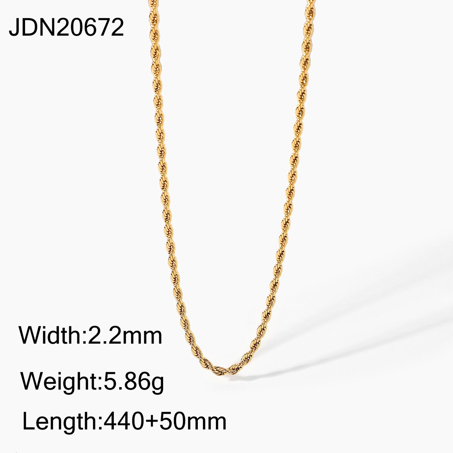 JDN20 Chain Necklace Snake Chain Paper Clip Chain Necklace for Women