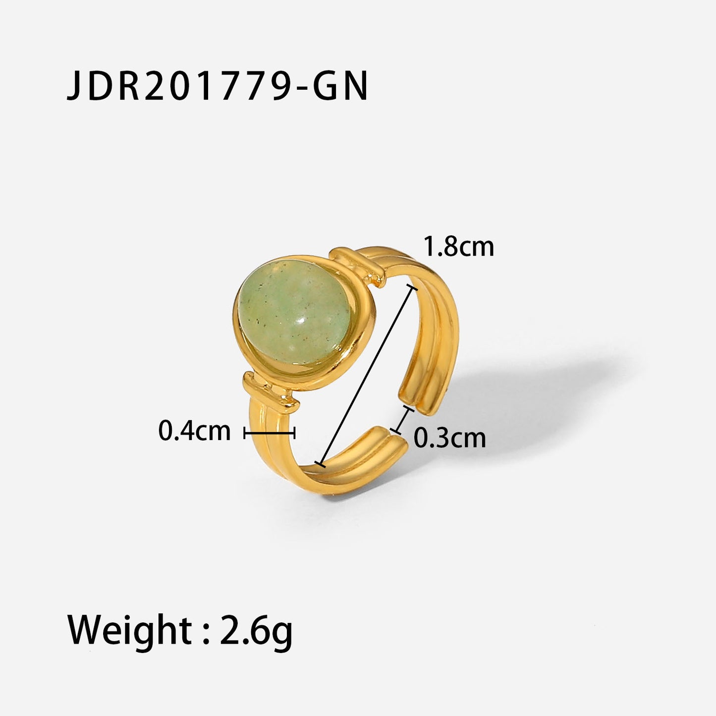 JDR20 Ring Vintage Style Stainless Steel Women's Ring Adjustable Size