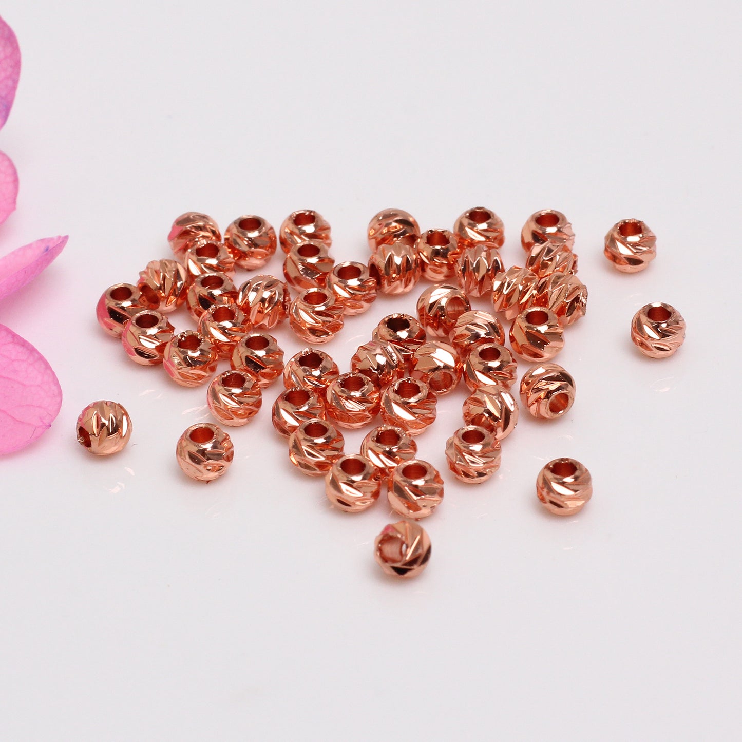 SPC06 Twisted Facets Spacer Beads Charms Beads for DIY Bracelets Necklace Jewelry Accessories