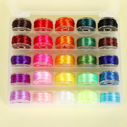 ST02 0.8mm 20ft/6m 25Colors Elastic String Set Stretchy String for DIY Jewelry Making