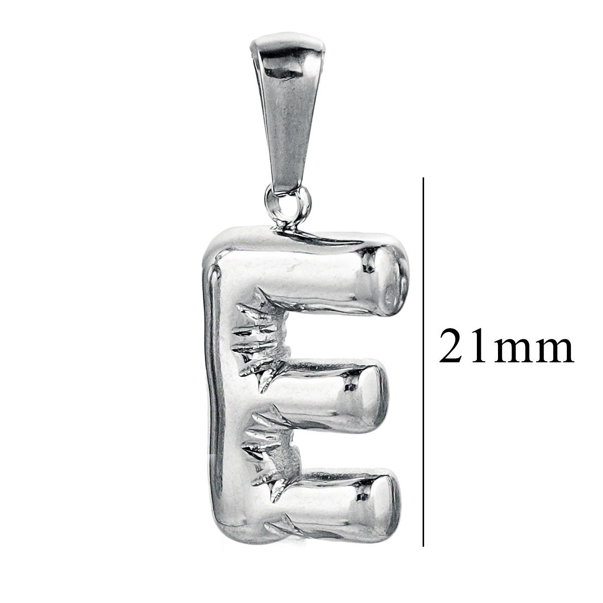 PD12 Puff Letter Pendant with Hook Stainless Steel No Tarnish Waterproof Golden Color Pendant