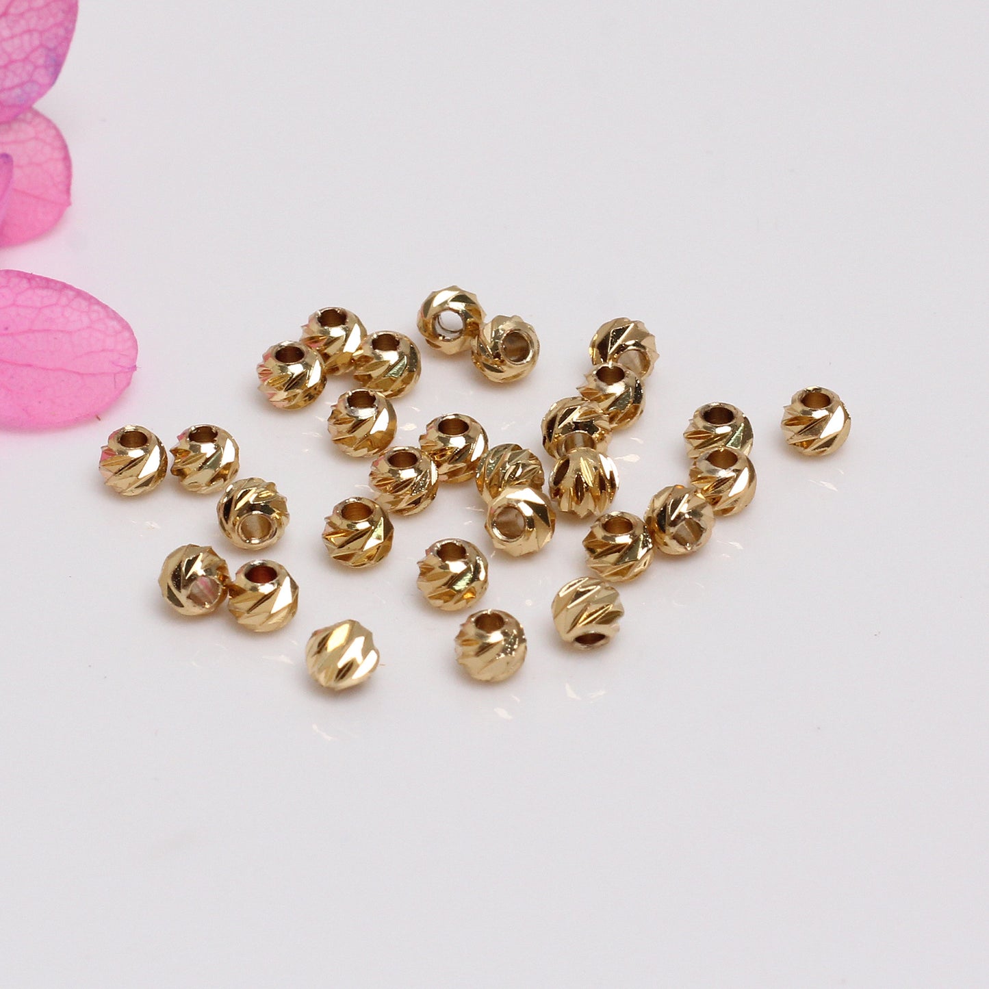 SPC06 Twisted Facets Spacer Beads Charms Beads for DIY Bracelets Necklace Jewelry Accessories