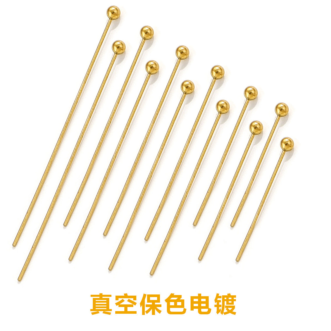 P02 Head Pin for Jewelry Making 3 Colors Stainless Steel Pins no Tarnish