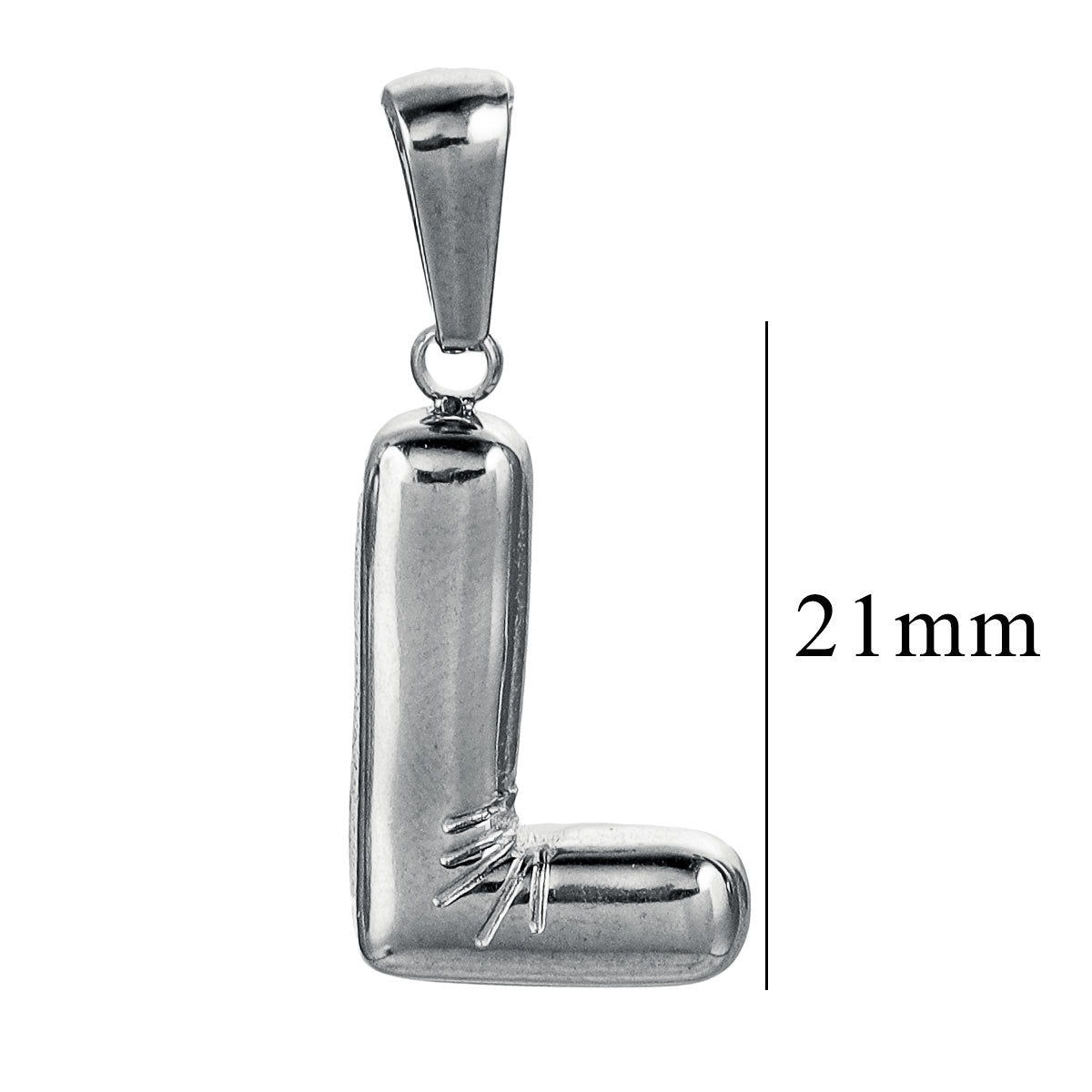 PD12 Puff Letter Pendant with Hook Stainless Steel No Tarnish Waterproof Golden Color Pendant