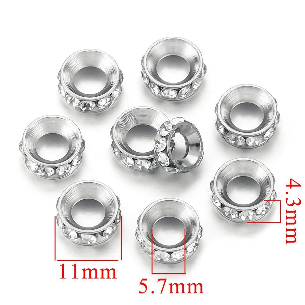 SPC34 Spacer Beads for Bracelet DIY Necklace Charms Beads for Jewelry Making Accessories