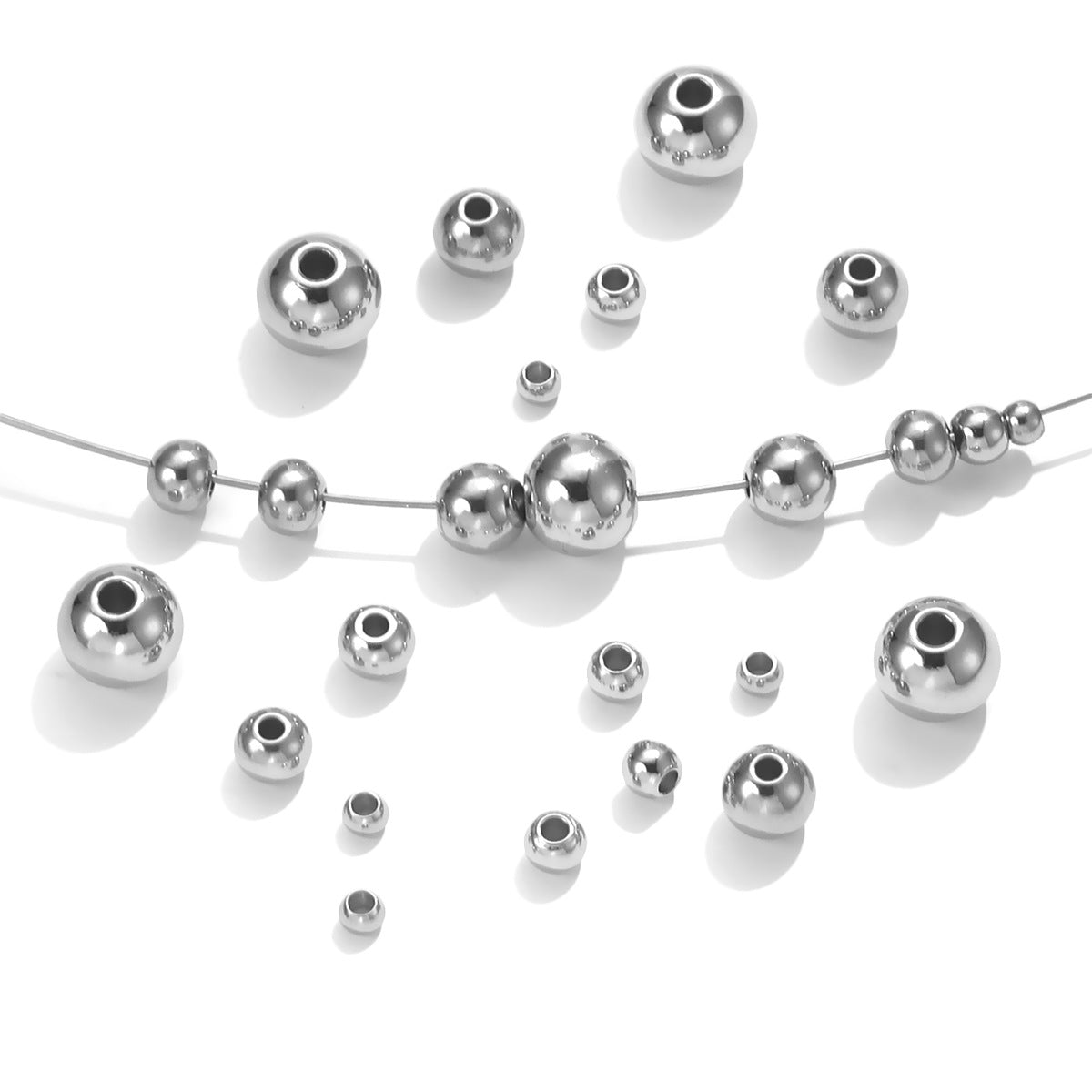 SPC59 Stainless Steel Black Color Spacer Beads DIY Accessories