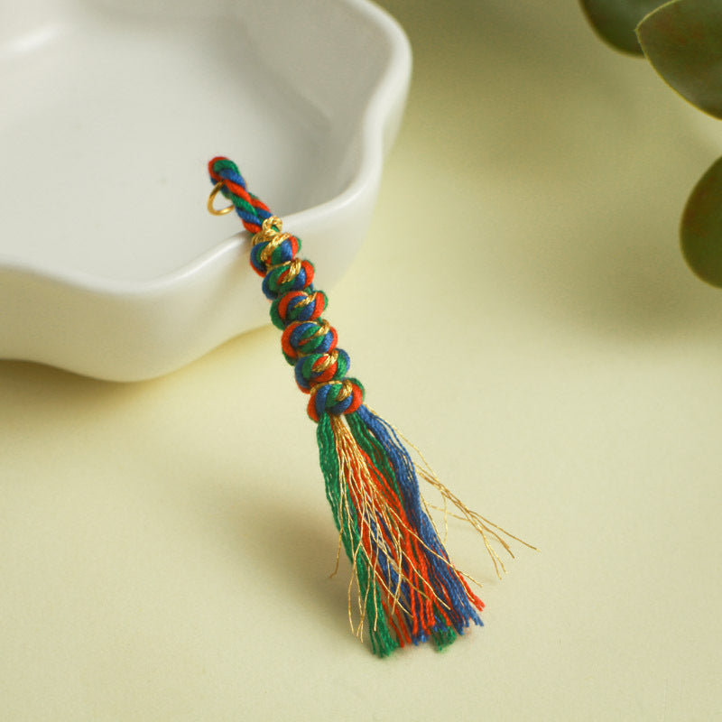 ST15 6cm Tassels Mini Size Small Tassels Open Ring 5mm Cotton String Tassels DIY accessories for Bracelet Jewelry