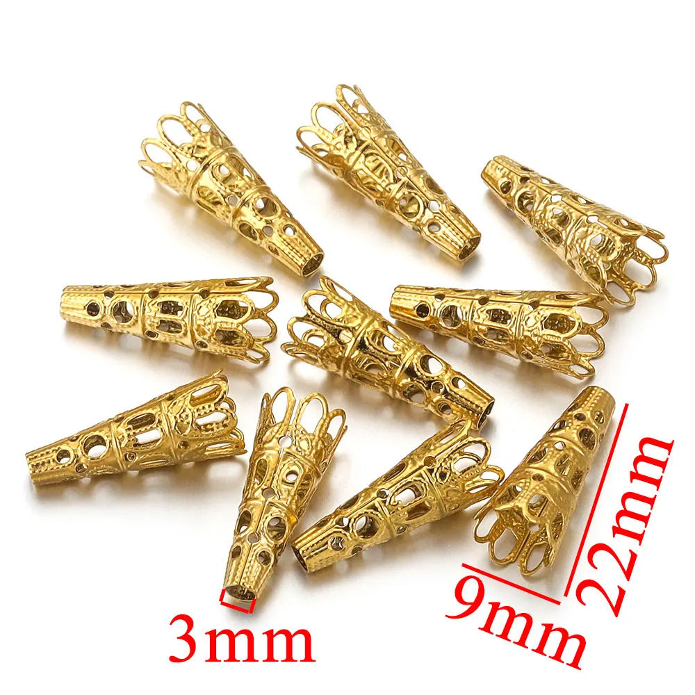 SPC73 Stainless Steel Flower Tower Spacers for DIY Jewelry Making