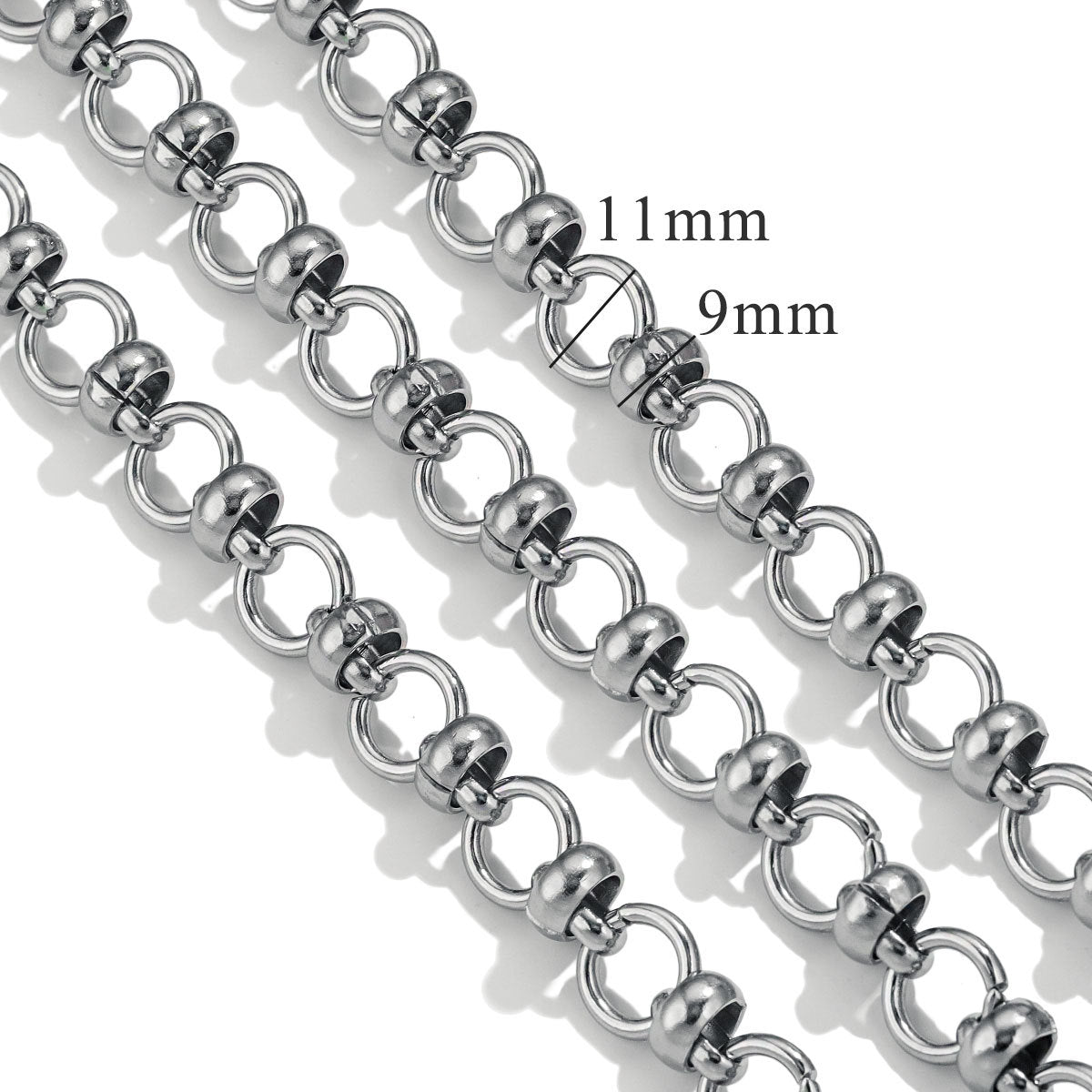 CH09 One Meter White Golden Color Stainless Steel Chain for Necklace DIY 1 meter per bag