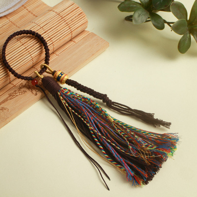 ST14 20cm Tassels 6 Colors Dangling Tassels Beading Car Hanger Key Hanger Necklace Tassels