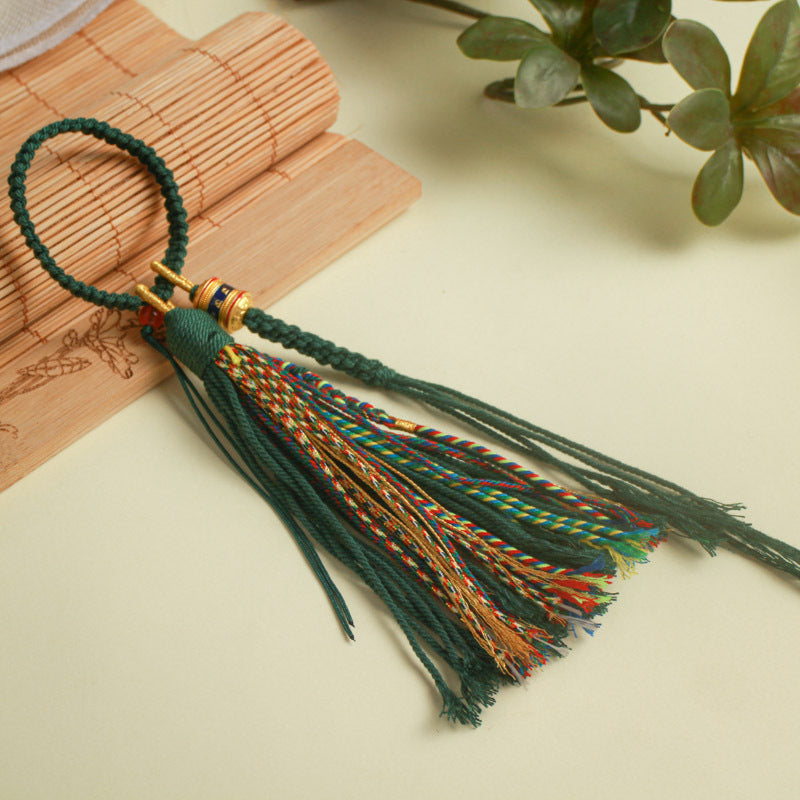 ST14 20cm Tassels 6 Colors Dangling Tassels Beading Car Hanger Key Hanger Necklace Tassels