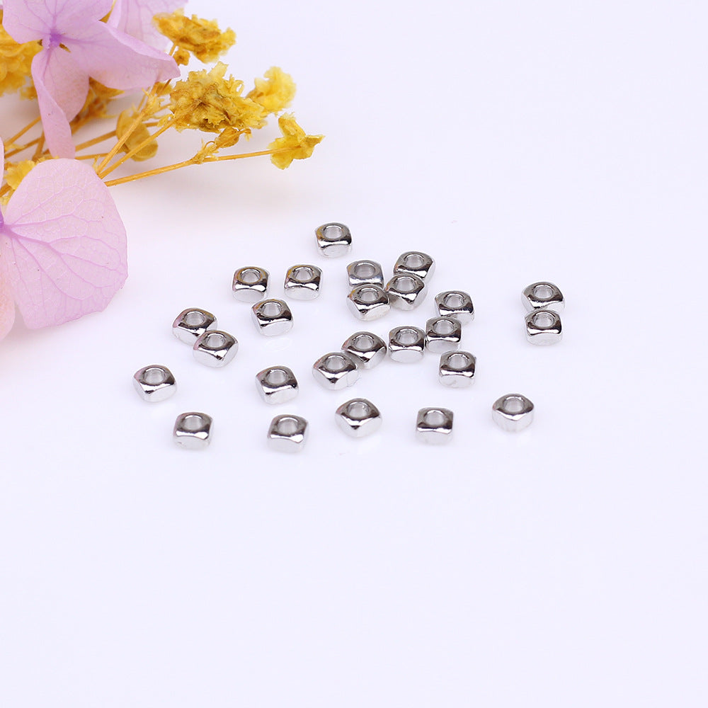 SPC13 Cube Round Corner Spacer Beads DIY Accessories for Bracelet Necklace Jewelry