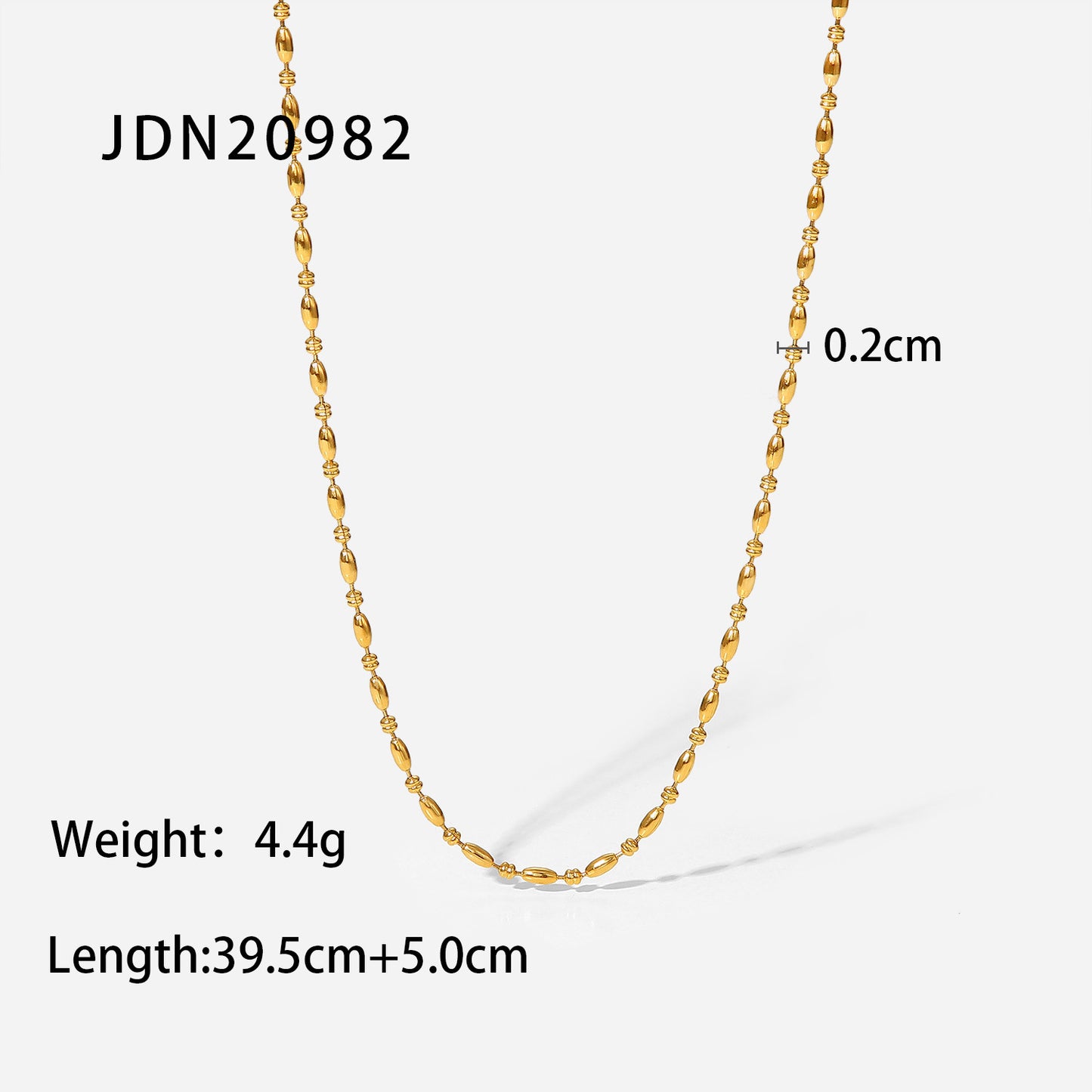 JDN20 Chain Necklace Snake Chain Paper Clip Chain Necklace for Women