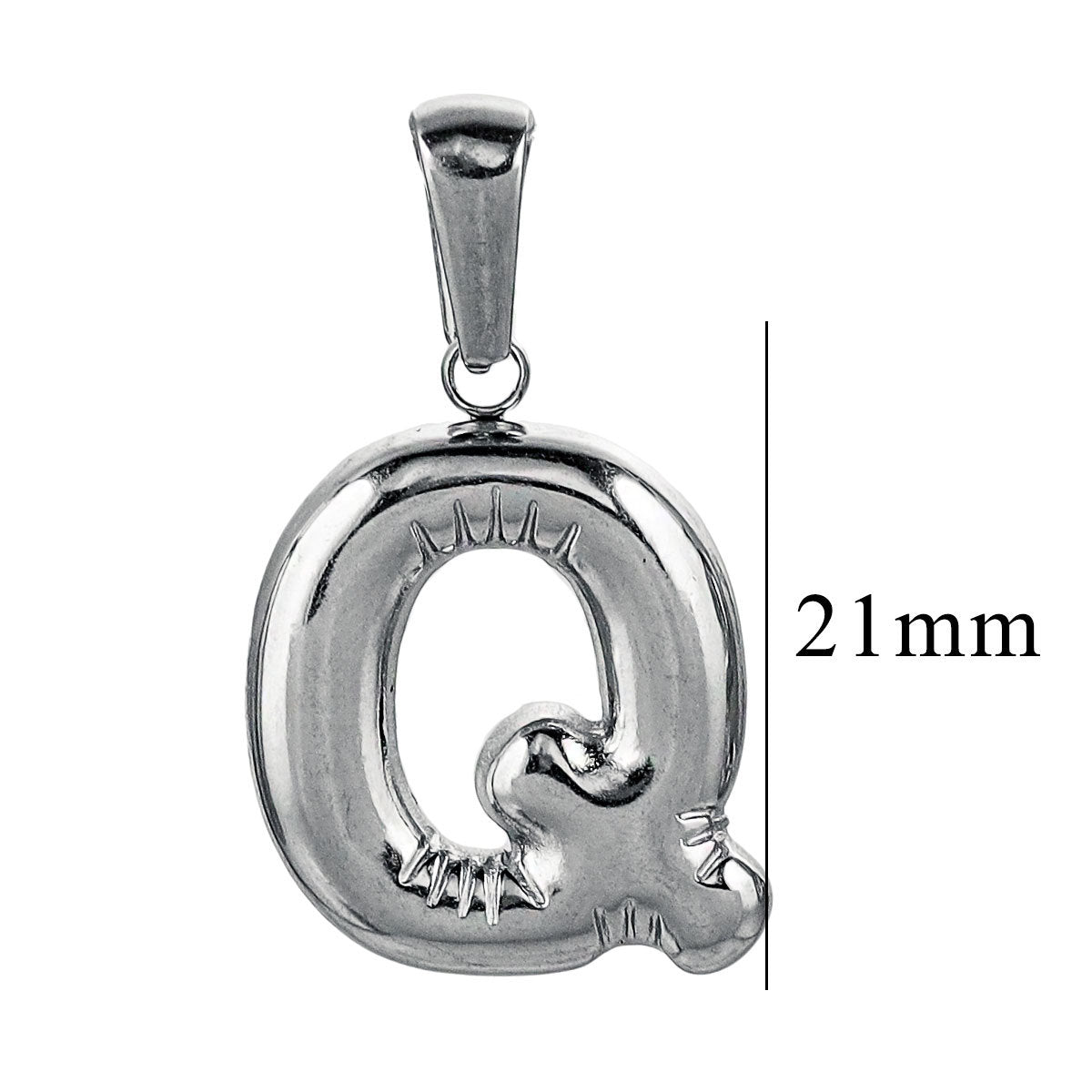 PD12 Puff Letter Pendant with Hook Stainless Steel No Tarnish Waterproof Golden Color Pendant