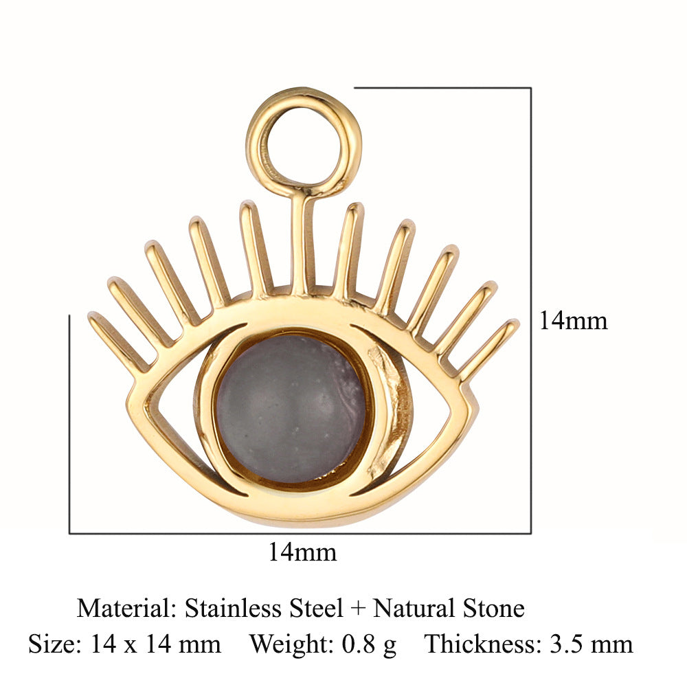 PD04 Evil Eyes Stainless Steel Pendants for DIY Charms Bracelets Necklace